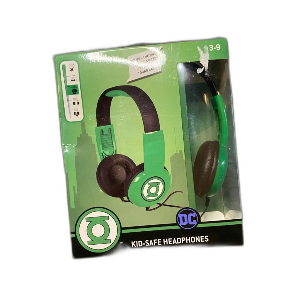 DC Comics Green Lantern Kid-Safe Headphones for Ages 3-9